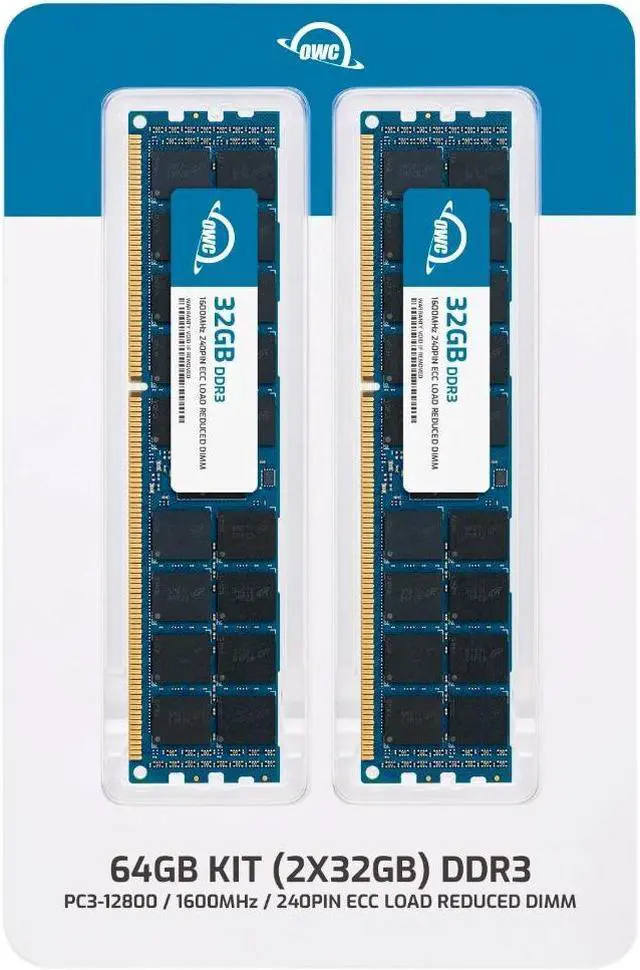 Alt view image 3 of 7 - OWC 64GB (2x32GB) DDR3L 1600 PC3L-12800 CL11 4Rx4 240-pin 1.35V ECC Load Reduced LRDIMM Memory RAM Module Upgrade Kit Compatible with Cisco UCS C24 M3 C240 M3 C420 M3