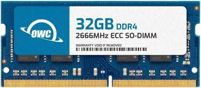 Main image of OWC 32GB DDR4 RAM Compatible with Synology NAS Rackstation RS822+ and RS822RP+ 2666MHz PC4-21300 CL19 ECC Unbuffered SODIMM 2Rx8 1.2V Memory Upgrade