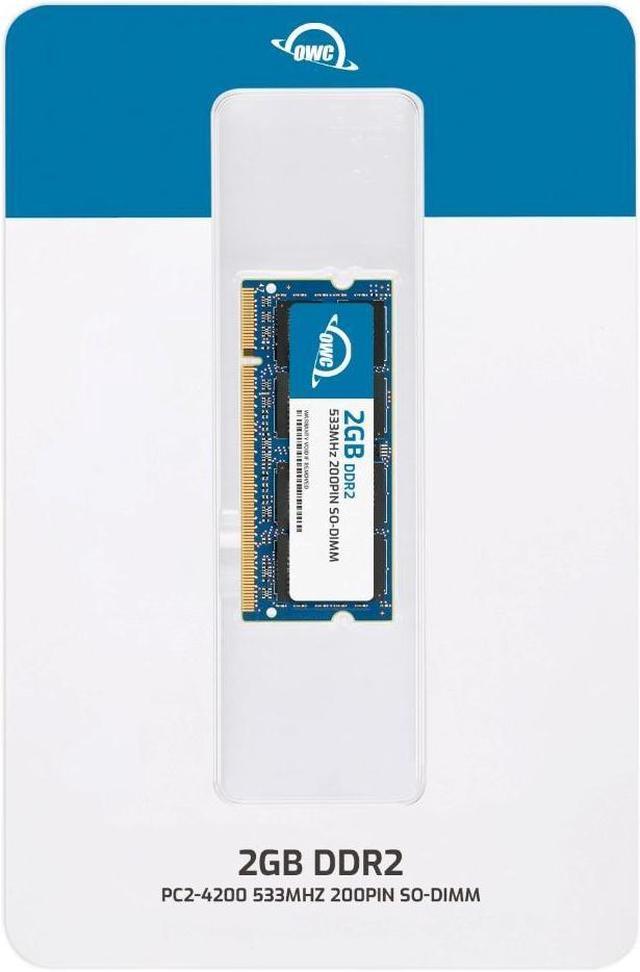Alt view image 2 of 7 - OWC 2GB DDR2 533 PC2-4200 CL4 2Rx8 200-pin 1.8V Non-ECC SODIMM Memory RAM Module Upgrade for Select Laptops or All-in-One Systems