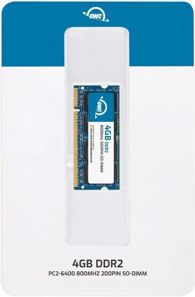 Alt view image 2 of 7 - OWC 4GB DDR2 800 PC2-6400 CL6 2Rx8 200-pin 1.8V Non-ECC SODIMM Memory RAM Module Upgrade for Select Laptops or All-in-One Systems