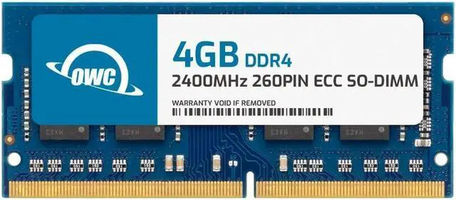 Main image of OWC 4GB DDR4 2400MHZ PC4-19200 CL17 1RX8 ECC SO-DIMM 1.2V 260-pin Memory RAM