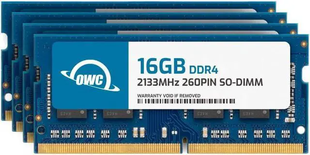 Main image of OWC 64GB (4x16GB) DDR4 2133MHZ PC4-17000 CL15 2RX8 Non-ECC SODIMM 1.2V 260-pin Laptop Notebook Memory RAM Upgrade Module