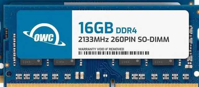 Main image of OWC 32GB (2x16GB) DDR4 2133MHZ PC4-17000 CL15 2RX8 Non-ECC SODIMM 1.2V 260-pin Laptop Notebook Memory RAM Upgrade Module