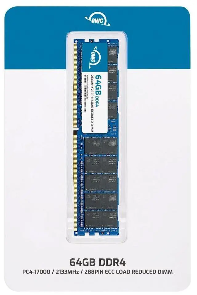Alt view image 2 of 7 - OWC 64GB DDR4 2133 PC4-17000 CL15 4Rx4 288-pin 1.2V ECC Load Reduced DIMM Memory RAM Module Upgrade Compatible with Fujitsu PRIMERGY BX2560 M1 BX2580 M1 CX2550 M1 CX2570 M1 RX2530 M1