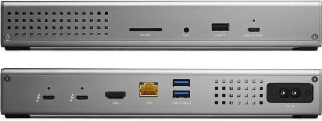 Alt view image 3 of 7 - OWC Thunderbolt Go Dock, 11 Ports, Built in Power Supply, 90W Charging, Thunderbolt 4 (USB-C), USB, HDMI, 2.5GbE, SD, Compatible with Thunderbolt and USB-C Devices, Supports Thunderbolt Share