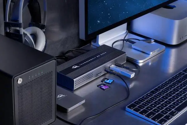 Alt view image 7 of 7 - OWC Thunderbolt Go Dock, 11 Ports, Built in Power Supply, 90W Charging, Thunderbolt 4 (USB-C), USB, HDMI, 2.5GbE, SD, Compatible with Thunderbolt and USB-C Devices, Supports Thunderbolt Share