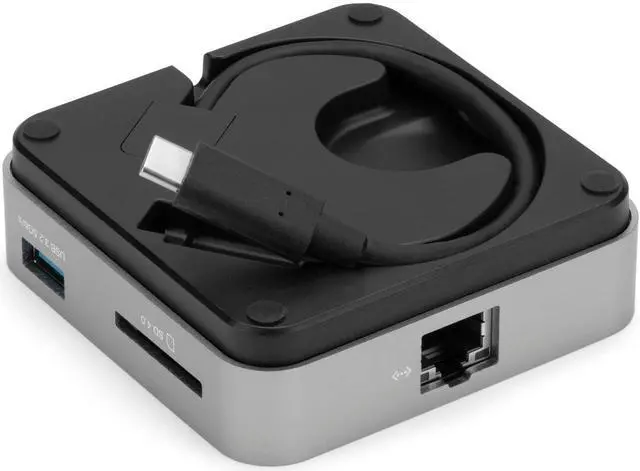 Alt view image 5 of 7 - OWC USB-C Travel Dock E, 6 Port, Bus-Powered, USB Type-C 100W Pass Through, one 4K Display, (2) USB 3.2 Type-A, HDMI, SD Card, Gigabit Ethernet, Compatible with Thunderbolt Devices