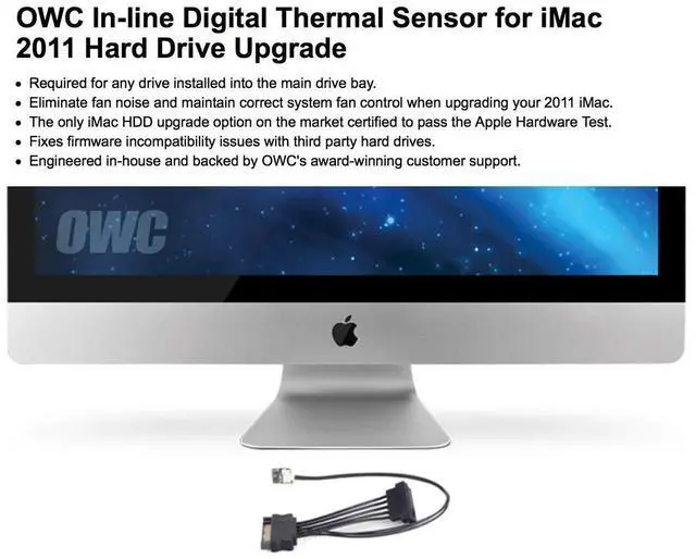 Alt view image 10 of 11 - owc inline digital thermal sensor hdd upgrade cable for imac 2011