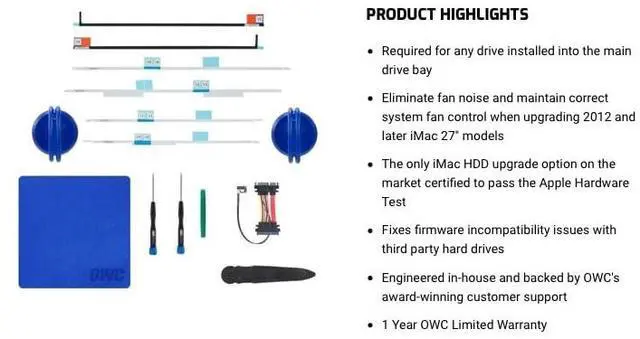 Alt view image 3 of 6 - OWC in-Line Digital Thermal Sensor HDD Upgrade Cable and Install Tools for iMac 2012, (OWCDIYIMACHDD12)
