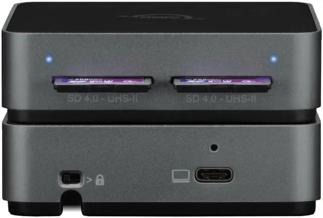 Alt view image 4 of 7 - OWC Atlas Dual SD-Slot SDXC UHS-II Card Reader - Bus Powered by USB-C - Compatible with Mac/Windows/iPad/Chrome OS  OWCTCDSDRDR