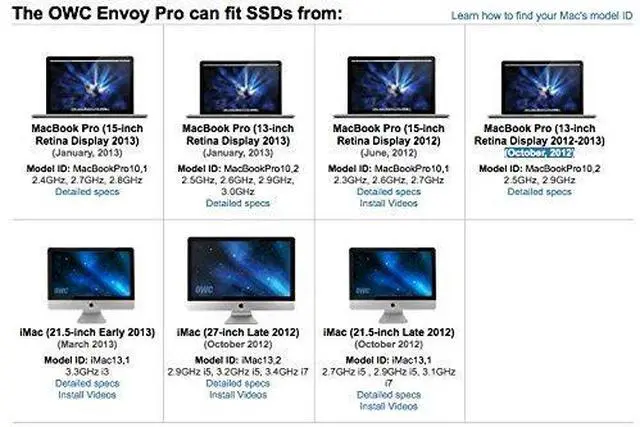 Alt view image 10 of 12 - OWC Envoy Pro USB3.0 Portable SSD Enclosure for 2012 MacBook Pro with Retina Display