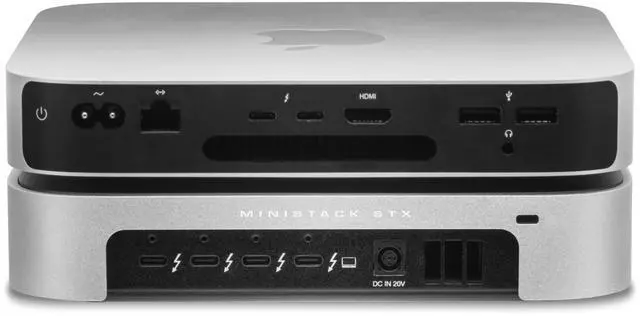 Alt view image 4 of 6 - OWC 2TB HDD 7200RPM miniStack STX Stackable Storage and Thunderbolt Hub Xpansion Solution