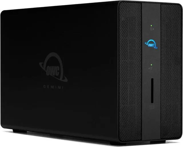 Main image of 16.0TB OWC Gemini Thunderbolt (USB-C) Dock and Dual-Drive HDD RAID External Storage Solution, External Drive with 2 x Thunderbolt ports (USB-C), 2 x USB 3.2 Gen 2 ports, 2.5Gigabit Ethernet port, HDMI