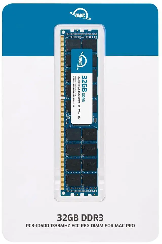 Alt view image 3 of 8 - owc 32 gb (1x 32gb) pc3-10600 1333mhz ddr3 ecc-r sdram memory upgrade kit compatible with 2013 mac pro