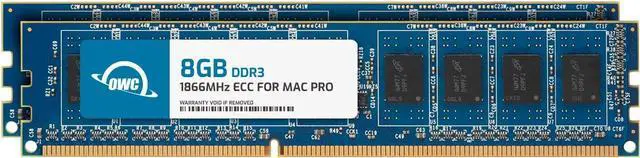 Alt view image 4 of 10 - OWC 16GB ( 2x8GB ) PC3-14900 DDR3 ECC 1866MHz SDRAM DIMM 240 Pin Memory Upgrade kit For Mac Pro Late 2013 models . Model OWC1866D3E8M16