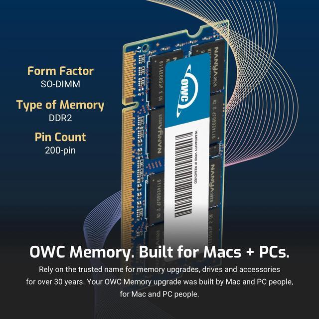 Alt view image 6 of 9 - owc pc6400 ddr2 800mhz so-dimm 200 pin ram 4.0gb (1 x 4.0gb)