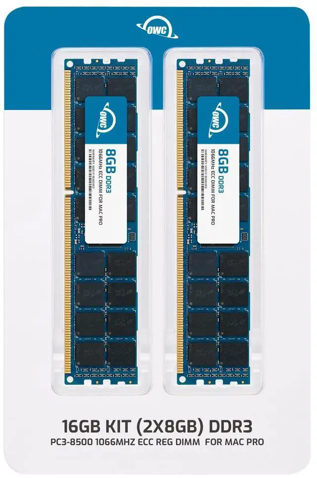 Alt view image 6 of 11 - OWC 16.0GB (2 x 8GB) PC8500 DDR3 ECC 1066 MHz 240 pin DIMM Memory Upgrade Kit For 2009 Mac Pro and Xserve