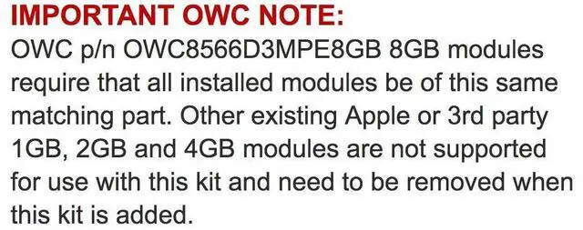 Alt view image 7 of 11 - OWC 16.0GB (2 x 8GB) PC8500 DDR3 ECC 1066 MHz 240 pin DIMM Memory Upgrade Kit For 2009 Mac Pro and Xserve