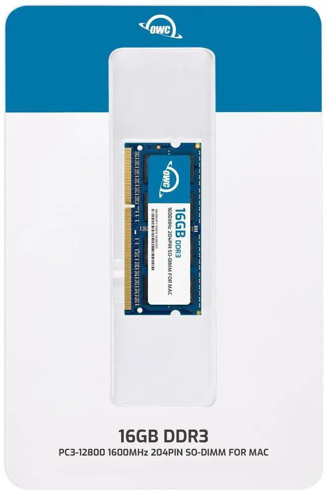 Alt view image 2 of 7 - OWC 16GB PC12800 DDR3 1600MHz SO-DIMM Memory RAM Upgrade Compatible with 2015 (Late) iMac 27" w/Retina 5K Models and Compatible PCs (OWC1600DDR3S16G)