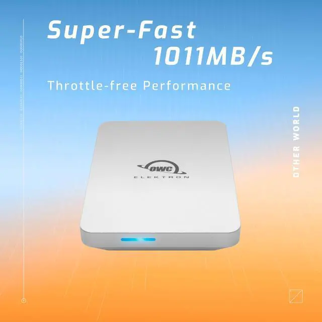 Alt view image 3 of 7 - OWC 480GB Envoy Pro Elektron USB 3.2 (10Gb/s) Bus-Powered Portable NVMe SSD  Compatible with Thunderbolt and USB Macs  PCs  and Devices Like iPad Pro/Chromebook  Includes USB-C Cable w/Type-A Adapter