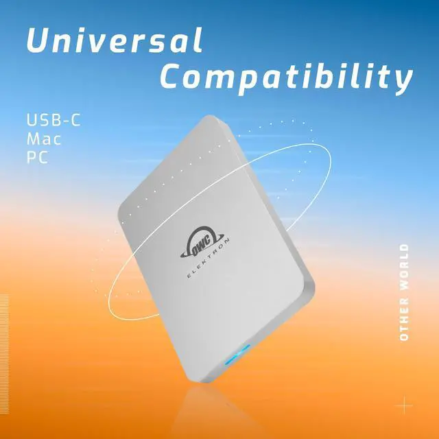 Alt view image 4 of 7 - OWC 480GB Envoy Pro Elektron USB 3.2 (10Gb/s) Bus-Powered Portable NVMe SSD  Compatible with Thunderbolt and USB Macs  PCs  and Devices Like iPad Pro/Chromebook  Includes USB-C Cable w/Type-A Adapter