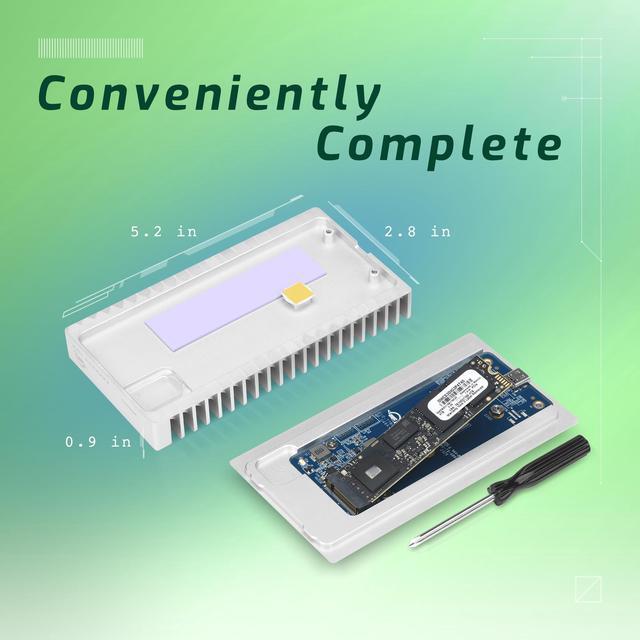 Alt view image 7 of 7 - OWC 1TB Express 1M2 Portable NVMe Thunderbolt (USB-C) SSD USB4 Ultra Fast External SSD Drive with Aluminum Heat Sink Enclosure