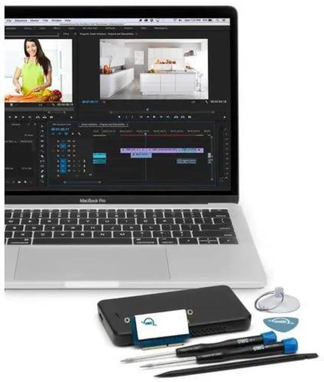 Alt view image 2 of 2 - OWC 240GB Aura Pro NT High-Performance NVMe SSD Upgrade Kit with Tools and 1TB Express USB 3.0  Compatible with 2016-2017 13-inch MacBook Pro Non-Touch Bar