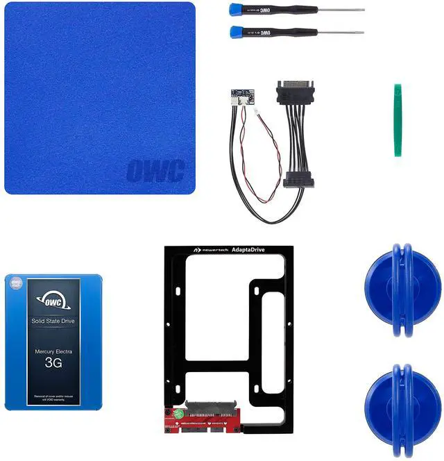 Main image of OWC 1.0TB 3G SSD and HDD DIY Complete Bundle Upgrade Kit for Late 2009-2010 iMacs, (OWCKITIM09HE1TB)