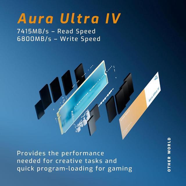 Alt view image 3 of 7 - OWC 2TB Aura Ultra IV PCIe 4.0 NVMe M.2 2280 SSD Internal Solid State Drive Compatible With Compatible with Dell Vostro 15 3500 3510 3520 3530 3535
