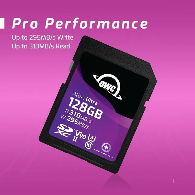Alt view image 2 of 6 - OWC Atlas Ultra 128GB SDXC UHS-II V90 Media Card