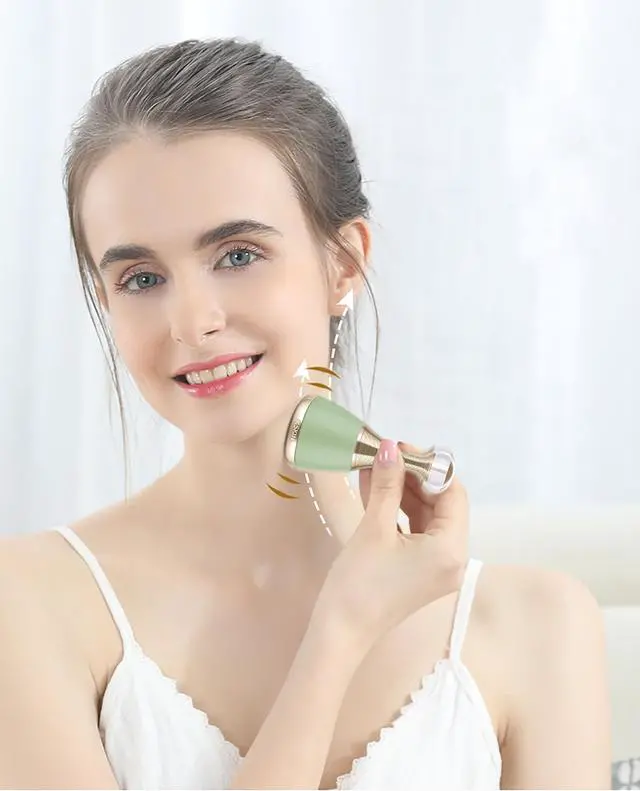 Alt view image 3 of 4 - Prospera Gold Magnetic Facial Massager -Lime