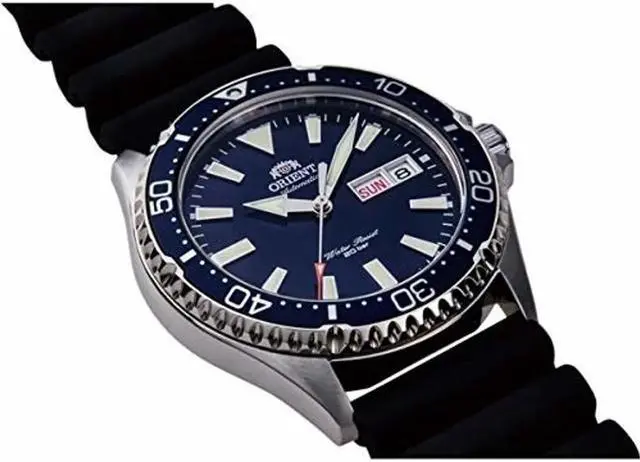 Alt view image 3 of 11 - Orient Men's Automatic Watch, Resin Strap, Blue, 20 Bar