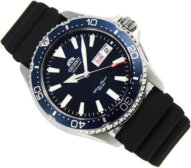 Alt view image 2 of 11 - Orient Men's Automatic Watch, Resin Strap, Blue, 20 Bar