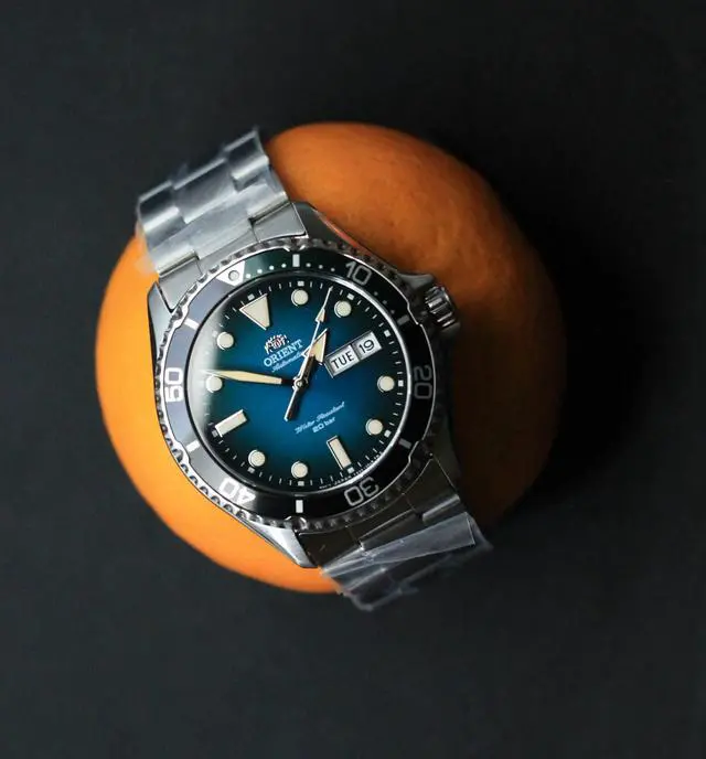 Alt view image 6 of 11 - Orient Men's Automatic Mechanical Watch with Steel Strap, 20 Bar Waterproof Men's Watch, Fashion Casual Sporty Luminous Men's Watch, Green