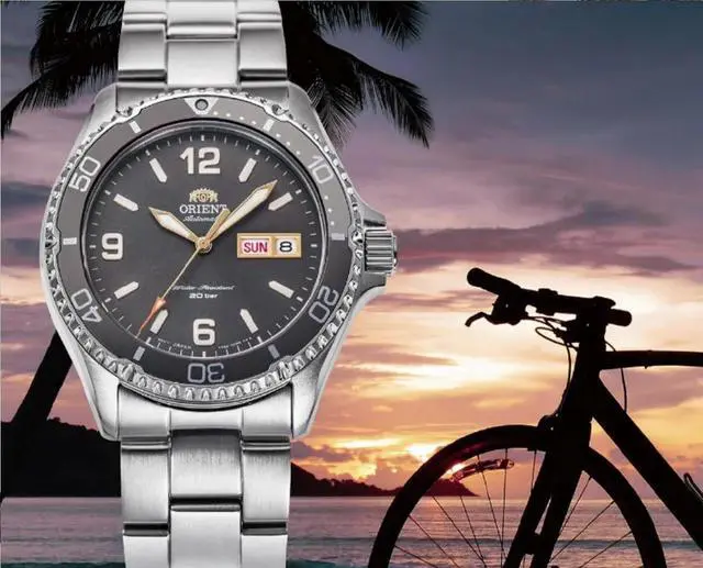 Alt view image 2 of 8 - Orient Men's Automatic Mechanical Watch, 20Bar Waterproof Men's Watch, Fashion Casual Sport Luminous Men's Watch, Gray