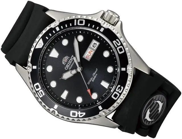 Alt view image 2 of 8 - Orient Automatic Watch for Men, 20Bar Waterproof Men's Watch, Resin Strap Watch, Fashion Casual Sporty Luminous Men's Watch, Black
