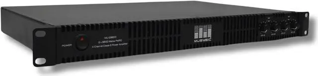 Main image of MUSYSIC Professional 4-Channel Amplifier  2x9600 Watts D-Class 1U Power Amp MU-D9600 High Performance Amplifier with Stereo & Bridge Power for Professional Use in Concerts & Functions and at Home