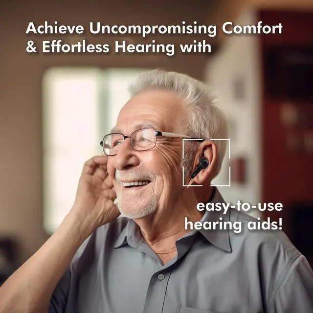 Alt view image 7 of 7 - Mimitakara Bluetooth TWS goodHearing T3 OTC Hearing Aid with Microphone Transmitter (Black)