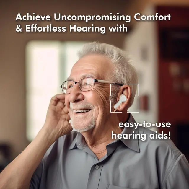 Alt view image 6 of 7 - Mimitakara Bluetooth TWS goodHearing T3 OTC Hearing Aid with Microphone Transmitter (White)