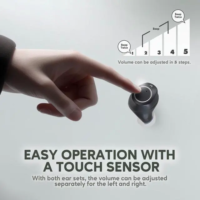 Alt view image 3 of 7 - Mimitakara Digital ITC Rechargeable OTC Hearing Aid