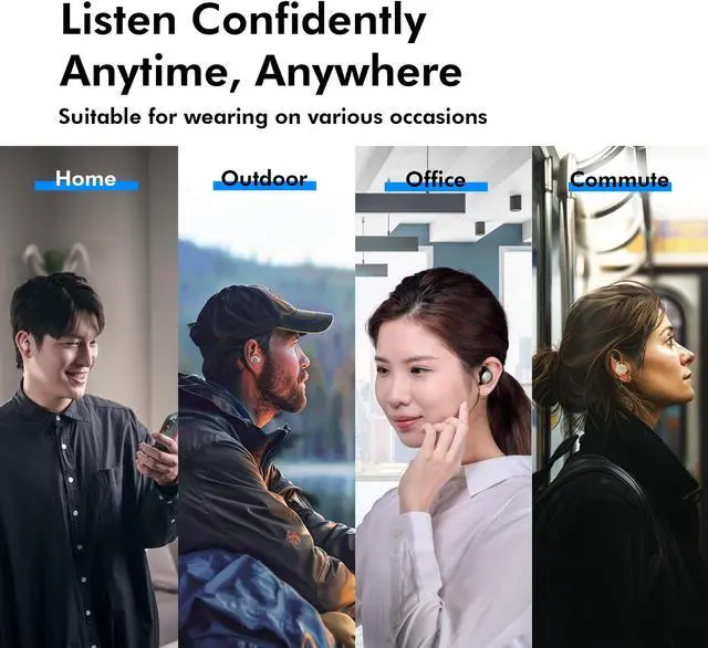 Alt view image 6 of 7 - Mimitakara Bluetooth TWS goodHearing T2 OTC Hearing Aid (Black)