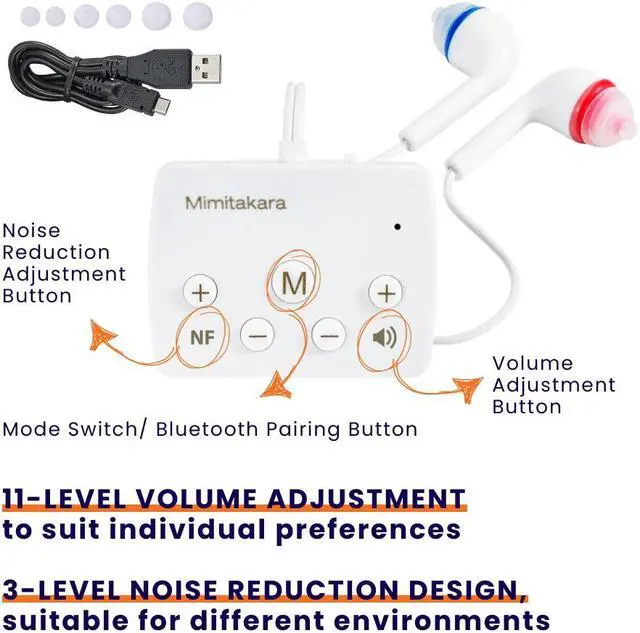 Alt view image 3 of 5 - Mimitakara Bluetooth Pocket Size goodHearing P2 OTC Hearing Aid