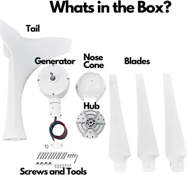 Alt view image 6 of 7 - Automaxx 600W 12V/24V Marine/Home Bluetooth Wind Turbine