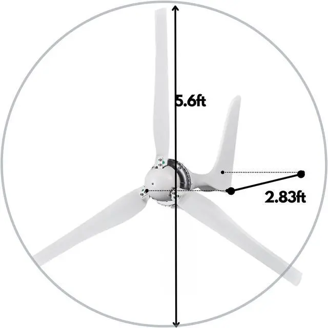Alt view image 6 of 7 - Automaxx 1500W 24V Bluetooth Wind Turbine