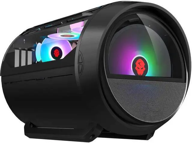 Main image of WJCOOLMAN Yuanqi Bullet Black Mini Desktop Gaming Case Support 4 Fan Positions 240 AIO Support Micro-ATX Gming Case High-Airflow Design