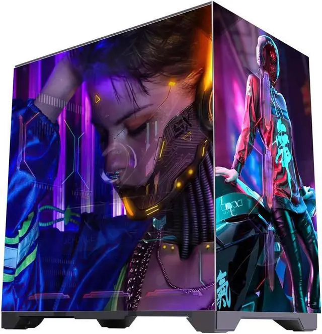 Main image of WJCOOLMAN Tian Ji S3 Black Panoramic Version 2Side Transparent Glass Gaming Computer Case Support 7 Fan Positions 360 AIO Support ATX/M-ATX/ITX High-Airflow Design