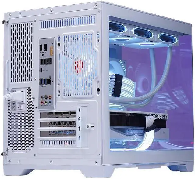 Alt view image 5 of 7 - WJCOOLMAN Lone Warrior Upgrade Edition Computer Case Panoramic Version 2Side Transparent Glass Gaming Support 9 Fan Positions 360 AIO Support Micro-ATX Gming Case High-Airflow Design