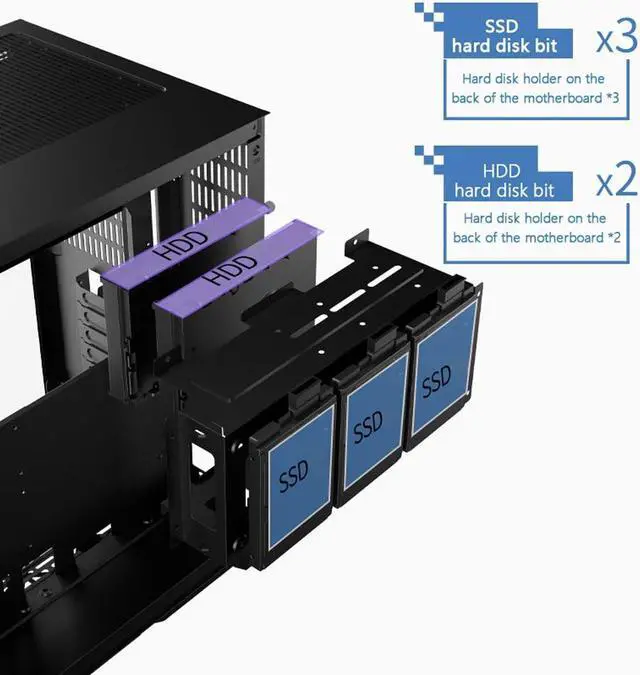 Alt view image 7 of 7 - WJCOOLMAN Dreamer Plus White Panoramic Version 2Side Transparent Glass Gaming Computer Case Support 10 Fan Positions 360 AIO Support ATX / M-ATX/MINI-ITX Gming Case High-Airflow Design