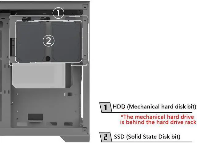 Alt view image 5 of 6 - WJCOOLMAN Sea View Room Mini Gaming Case(without Light Strip and Bottom Dust Net) Black 2Side Transparent Glass Gaming Computer Case Suppor Fan Positions 240 AIO Support M-ATX/ITX