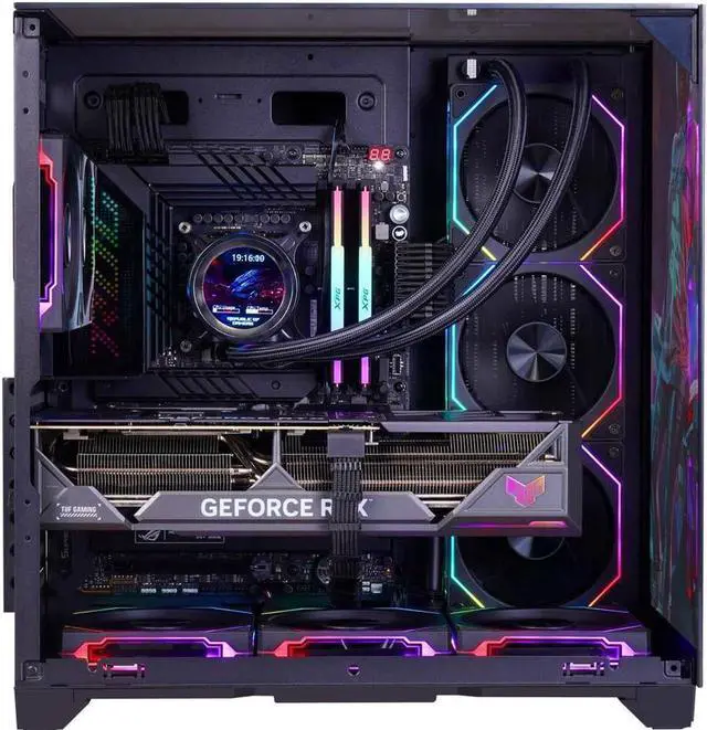Alt view image 5 of 7 - WJCOOLMAN Tian Ji S3 Black Panoramic Version 2Side Transparent Glass Gaming Computer Case support 7 Fan Positions 360 AIO Support ATX/M-ATX/ITX High-Airflow Design